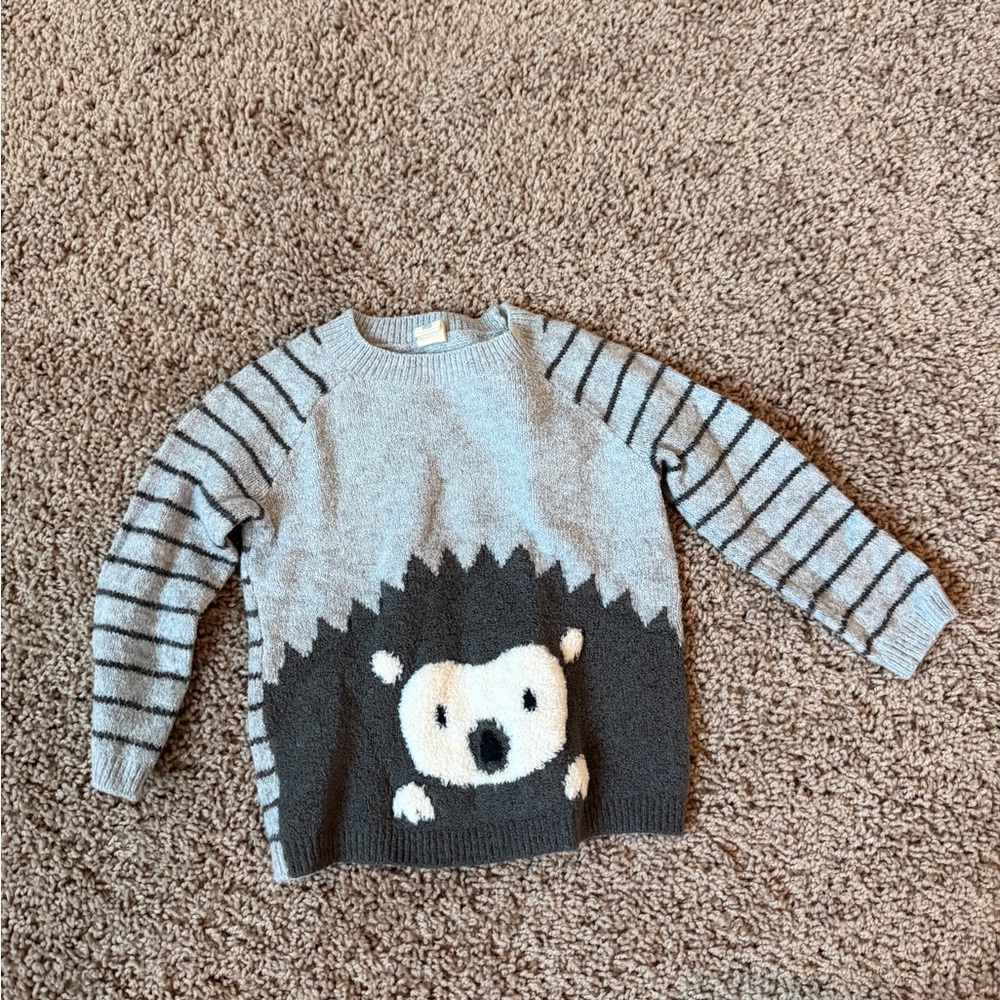 Tucker & Tate Hedgehog Gray Knit Sweater